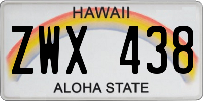 HI license plate ZWX438