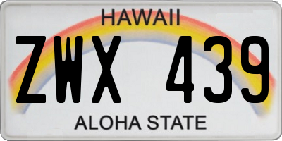 HI license plate ZWX439