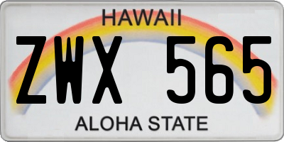 HI license plate ZWX565