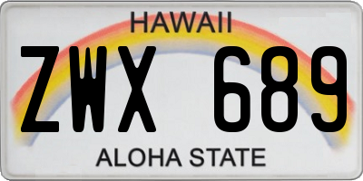 HI license plate ZWX689