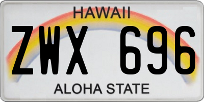 HI license plate ZWX696