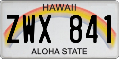 HI license plate ZWX841