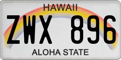 HI license plate ZWX896