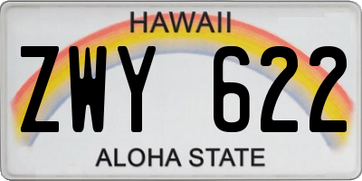HI license plate ZWY622