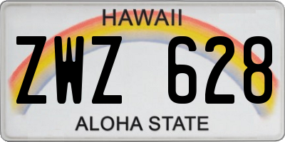 HI license plate ZWZ628