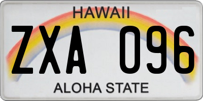 HI license plate ZXA096
