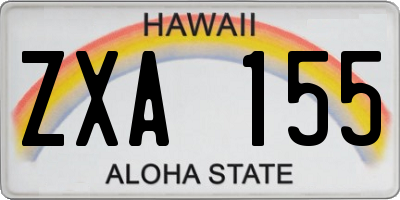 HI license plate ZXA155