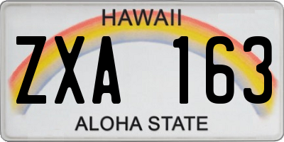 HI license plate ZXA163