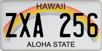 HI license plate ZXA256
