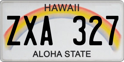 HI license plate ZXA327