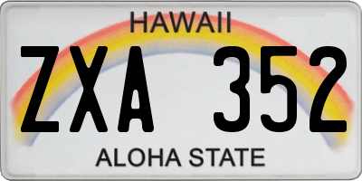 HI license plate ZXA352