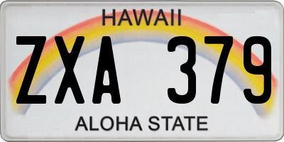 HI license plate ZXA379
