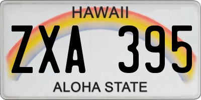 HI license plate ZXA395