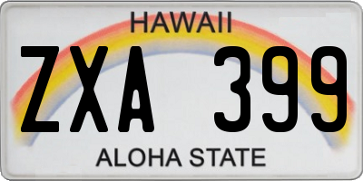 HI license plate ZXA399