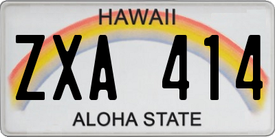 HI license plate ZXA414