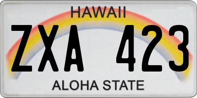 HI license plate ZXA423