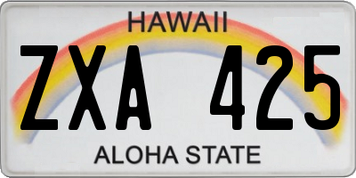 HI license plate ZXA425