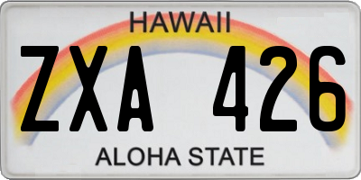 HI license plate ZXA426