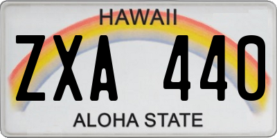 HI license plate ZXA440