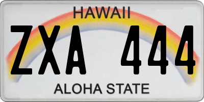 HI license plate ZXA444