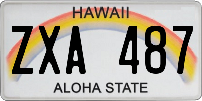 HI license plate ZXA487