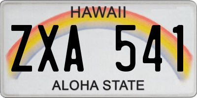 HI license plate ZXA541