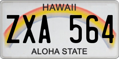 HI license plate ZXA564
