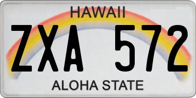 HI license plate ZXA572