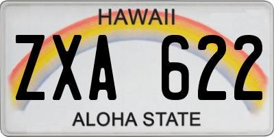 HI license plate ZXA622