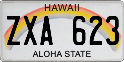 HI license plate ZXA623