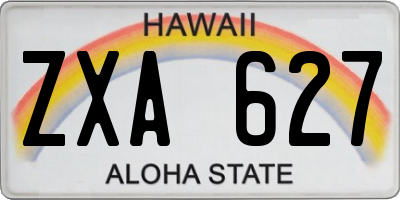 HI license plate ZXA627