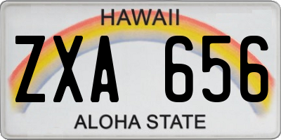 HI license plate ZXA656
