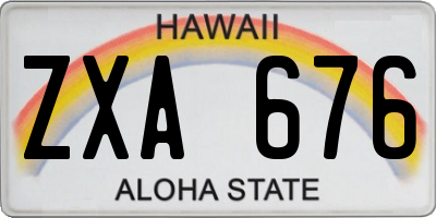 HI license plate ZXA676