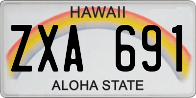 HI license plate ZXA691