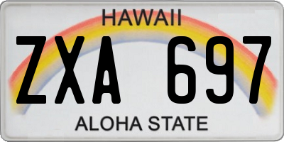 HI license plate ZXA697