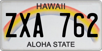 HI license plate ZXA762
