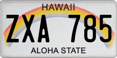 HI license plate ZXA785