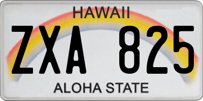 HI license plate ZXA825