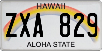 HI license plate ZXA829