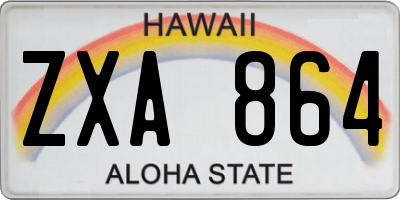 HI license plate ZXA864
