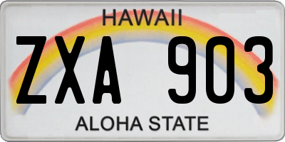 HI license plate ZXA903