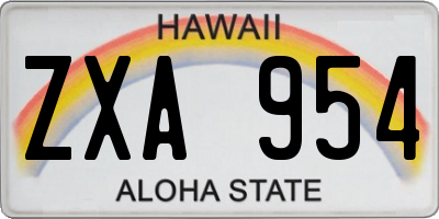 HI license plate ZXA954