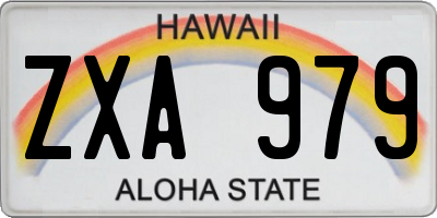 HI license plate ZXA979