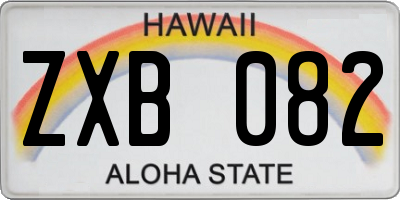 HI license plate ZXB082