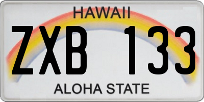 HI license plate ZXB133