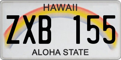 HI license plate ZXB155