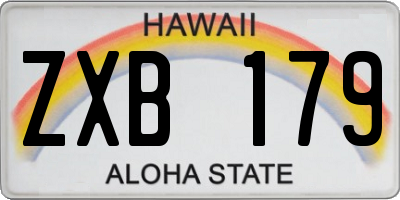 HI license plate ZXB179