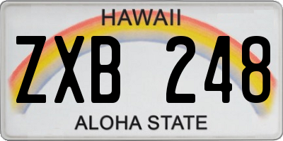 HI license plate ZXB248
