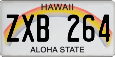 HI license plate ZXB264