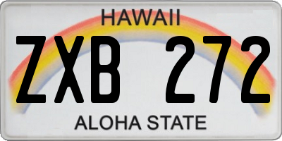 HI license plate ZXB272